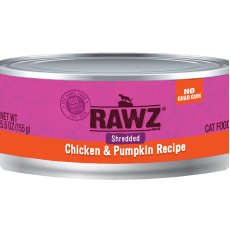 Rawz Shredded Chicken & Pumpkin Cat Food 雞肉及南瓜肉絲貓罐頭 155g