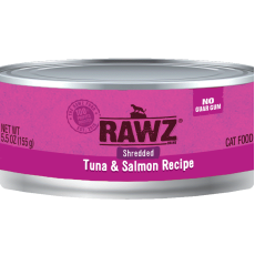 Rawz Shredded Tuna & Salmon Cat Food 舌拿魚及三文魚肉絲貓罐頭 85g X18