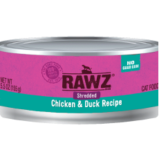 Rawz Shredded Chicken & Duck Cat Food 雞肉及鴨魚肉絲貓罐頭 85g 