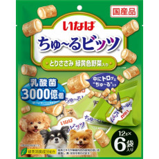 CIAO Chicken & Veg Fillet Pill Pocket 狗3仟億乳酸菌喂藥流心粒粒雞加菜 (12gX6) 