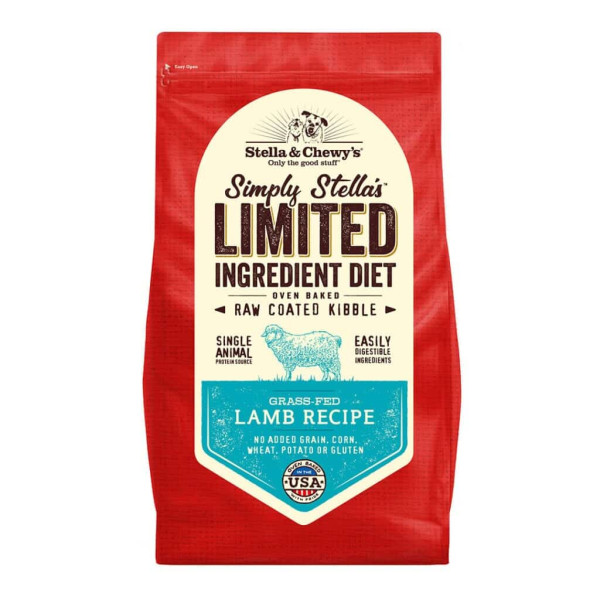 Stella & Chewy's Limited Ingredient Grass-Fed Lamb Raw Coated Kibble For Dogs單一草飼羊配方 22lbs