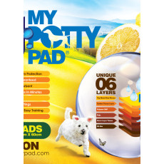 My Potty Pad Lemon Training Pad 殿堂吸寵物尿墊  (檸檬味) ​45 cm x 60cm 50片裝