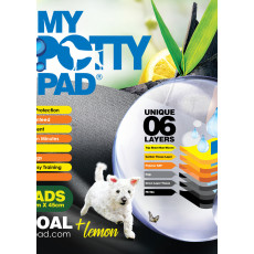 My Potty Pad Charcoal + Lemon Training Pad 殿堂吸活性炭寵物尿墊 (檸檬味) ​33cm x 45cm 100片裝 X4