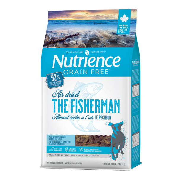 Nutrience Air Dried Dog Food – The Fisherman 風乾鮮鱈魚 (鯡魚‧+鴨肉)全犬配方1kg X4