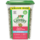Greenies Feline Dental Treats - Savory Salmon Flavour Value Size 三文魚味潔牙粒珍寶裝 9.75oz