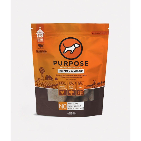 Purpose Chicken & Veggie Freeze-Dried Raw Dog Food 凍乾生雞肉主糧全犬 14oz X4