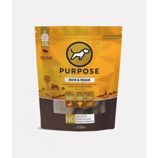 Purpose Duck & Veggie Freeze-Dried Raw Dog Food 凍乾生鴨肉主糧全犬 14oz X4
