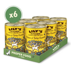 LILY'S KITCHEN Chicken & Turkey Casserole Dog Wet Food 雞肉火雞鍋 犬用主食罐 400g x6