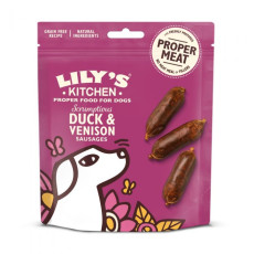 LILY'S KITCHEN Scrumptious Duck & Venison Sausages Grain Free Dog Treats 無穀物狗小食 - 野味香腸 70g