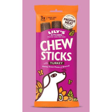 LILY'S KITCHEN Chew Sticks with Turkey Grain Free Dog Treats 無穀物狗小食 - 火雞肉咀嚼條 120g