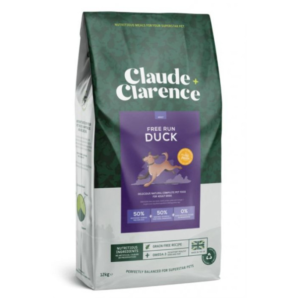 Claude + Clarence Grain Free Dog Food - Free Run Duck - 無穀物狗乾糧 - 放養鴨肉 12kg 