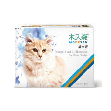 Moreson 木入森 Omega-3 and L-Glutamine for skin health For Cats 貓咪膚立好 25包