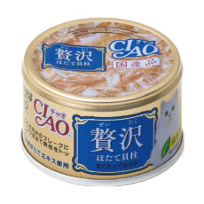 CIAO  Luxurious Scallop with Tuna and Chicken Wet Cat Food  奢華帶子+吞拿魚+雞肉貓罐  85g