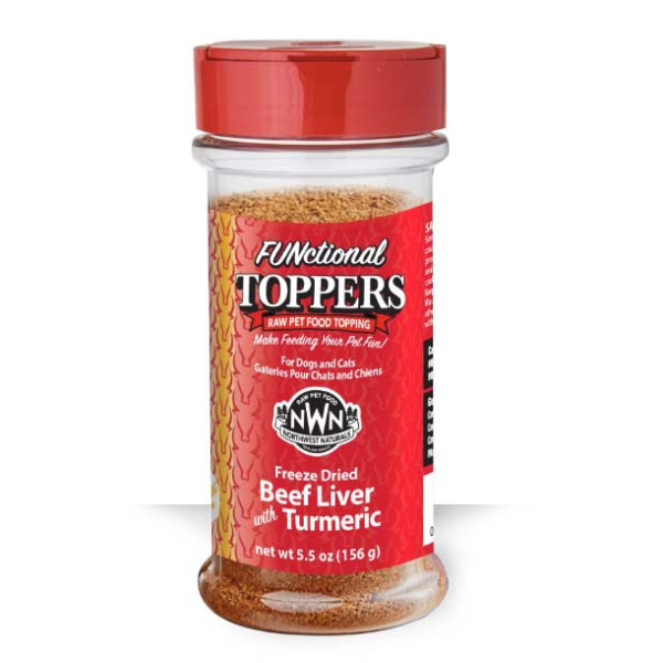 Northwest Naturals Functional Toppers Freeze-Dried Beef Liver with Turmeric for Dogs & Cats 保健凍乾牛肝及黃薑糧伴 156g