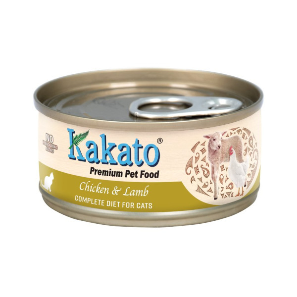 Kakato Chicken and Lamb For Cats 雞肉、羊肉貓主食罐頭70g X24