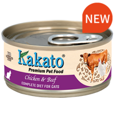 Kakato Chicken and Beef For Cats 雞肉、牛肉貓主食罐頭70g