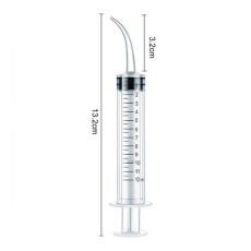 Disposable curved Syringe Water/Liquid Feeder 貓狗通用喂流質食/飲水彎管器 12ml