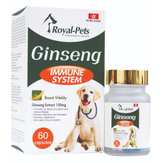 Royal-Pets Ginseng Extract 150mg For Dogs 純活人參 60粒膠囊