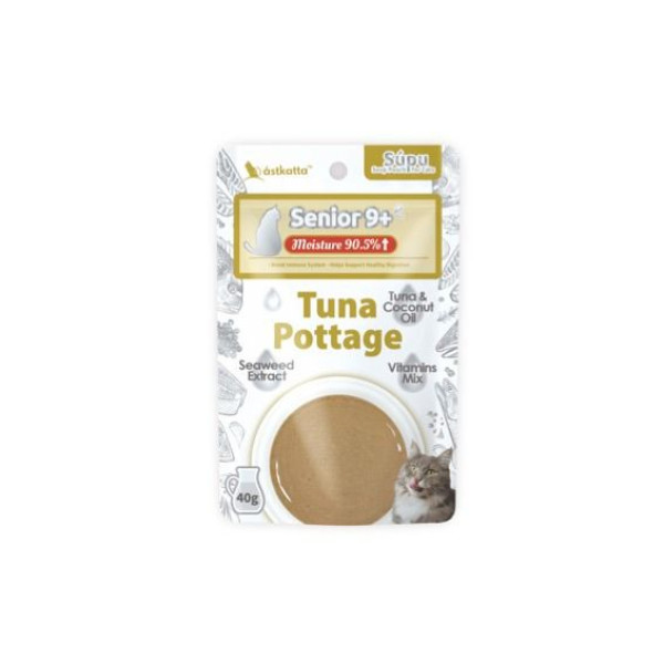 Astkatta Senior 9+ Tuna Pottage For Cats 老貓尊享吞拿魚濃湯包 40g X12