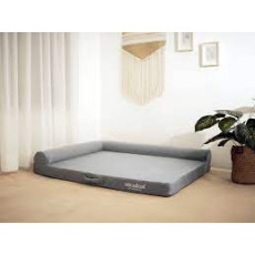 Animalkind Orthopaedic Pet Bed With L-Shaped Pillow (Subtle Grey) L 形枕頭專業護脊寵物床(灰色) Medium