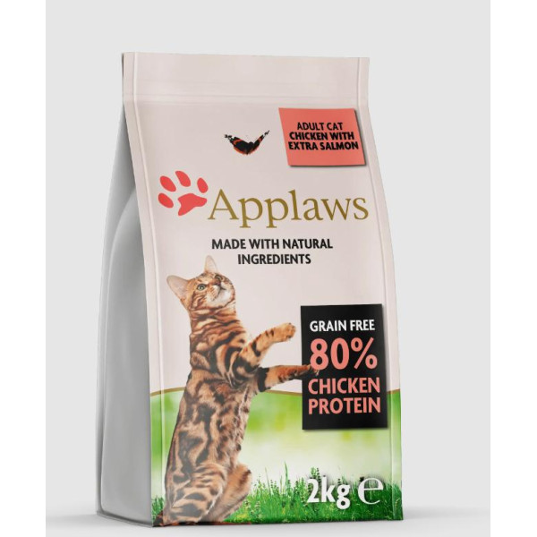 Applaws Complete Dry Adult Chicken with Salmon For Cats 成貓乾糧雞肉三文魚配方 2kg