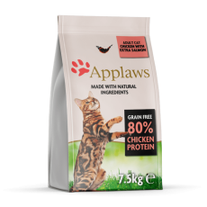 Applaws Complete Dry Adult Chicken with Salmon For Cats 成貓乾糧雞肉三文魚配方 7.5kg