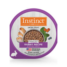 Instinct Minced Real Rabbit Recipe For Cats 本能無穀物免治杯杯兔肉濕糧 3.5oz