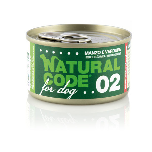 Natural Code Beef & Vegetables For Dogs 牛肉蔬菜狗罐頭 90g