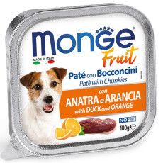 Monge Paté and Chunkies Duck and Orange Dog Wet Food 鴨肉香橙狗濕糧餐盒 100g