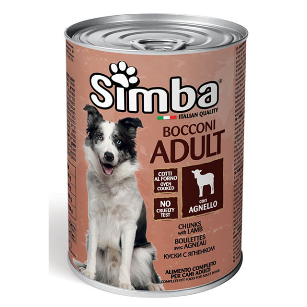 Simba Chunks with Lamb Dog Can Food 羊肉狗罐頭 415g X24