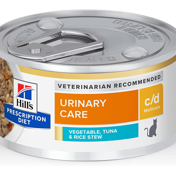 Hill's Prescription Diet c/d Multicare Urinary Care Tuna & Vegetable Stew Wet Cat Food貓用泌尿道護理吞拿魚燉蔬菜罐頭 2.09oz X24 