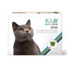Moreson 木入森  Hairball Relief Wheatgrass  For Cats 貓用排毛粉(貓草)15包 
