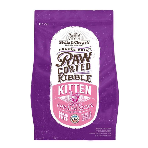 Stella & Chewy's Raw Coated Kibble Cage-Free Chicken Recipe FOR KITTENS 放養雞幼貓配方乾糧 2.5lbs