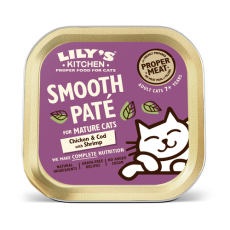 LILY'S KITCHEN Chicken & Cod Paté for Mature Cat貓雞鱈魚蝦老貓海陸鮮味無穀物餐盒 85g