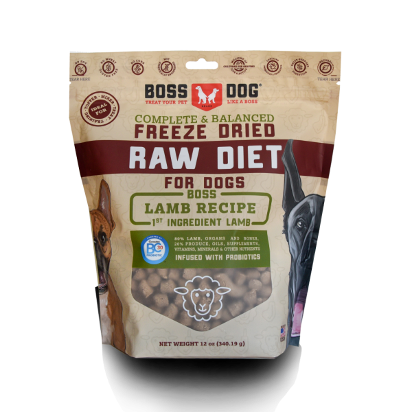 Boss Nation Brands Canine Freeze Dried Diet Lamb Recipe 犬用凍乾羊肉配方12oz