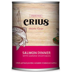 Crius Grain Free Salmon Dinner Dog Canned Food 無縠物三文魚主糧狗罐 375g X12