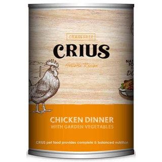 Crius Grain Free Chicken Dinner Dog Canned Food 無縠物雞肉主糧狗罐 375g X12