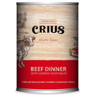 Crius Grain Free Beef Dinner Dog Canned Food 無縠物牛肉主糧狗罐 375g