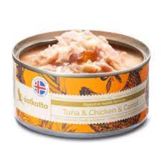 Astkatta Tuna & Chicken & Carrot Cats Wet Food 白鰹吞拿雞肉紅蘿蔔腸道護理主食配方 80g 