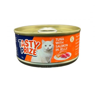 Tasty Prize Tuna with Salmon in Jelly Cat Can Food 滋味賞吞拿魚及三文魚啫喱貓罐 70g