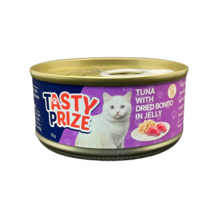 Tasty Prize Tuna with Dried Bonito in Jelly Cat Can Food 滋味賞吞拿魚及鰹魚啫喱貓罐 70g