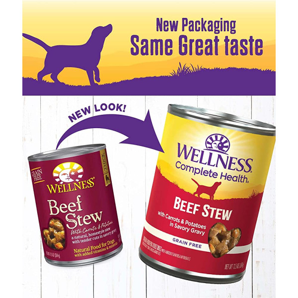 Wellness Beef Stew Grain Free Beef with Carrots & Potatoes Wet Food For Dogs 無穀物原汁牛柳狗罐頭 12.5oz