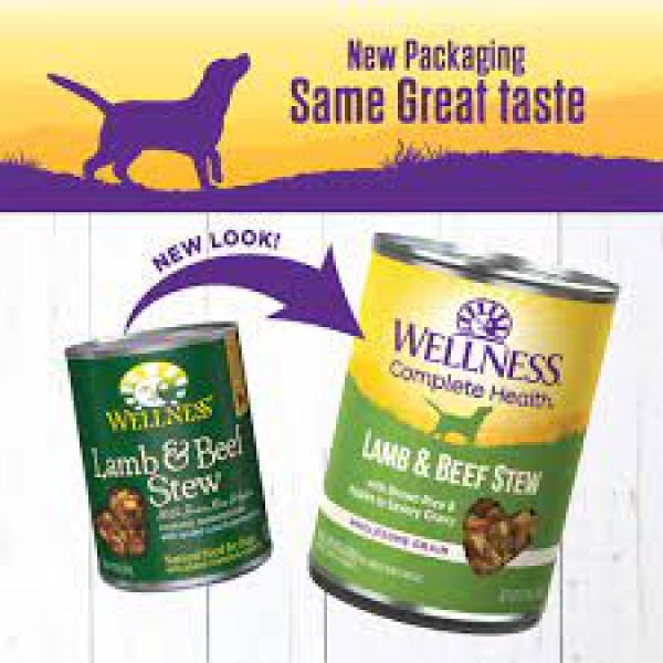 Wellness Lamb & Beef Stew with Brown Rice & Apples Wet Food For Dogs 羊柳燴牛腩蘋果狗罐頭12.5oz X12 罐