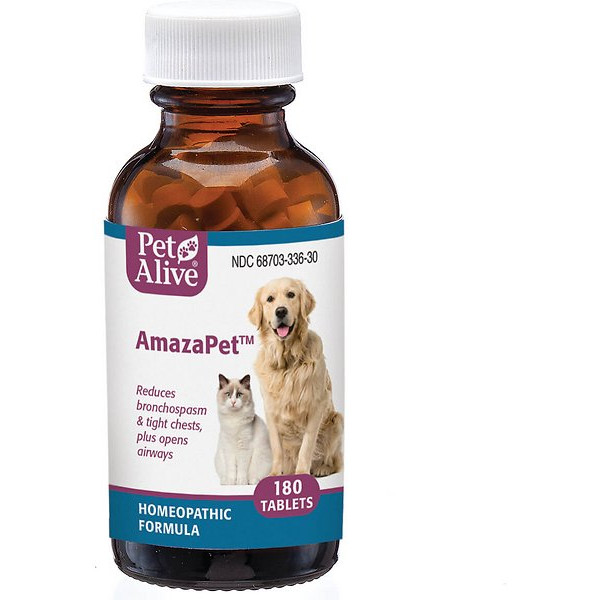 PetAlive AmazaPet for Asthma Symptoms in Pets 呼吸系統治療劑(哮喘病) 180 粒