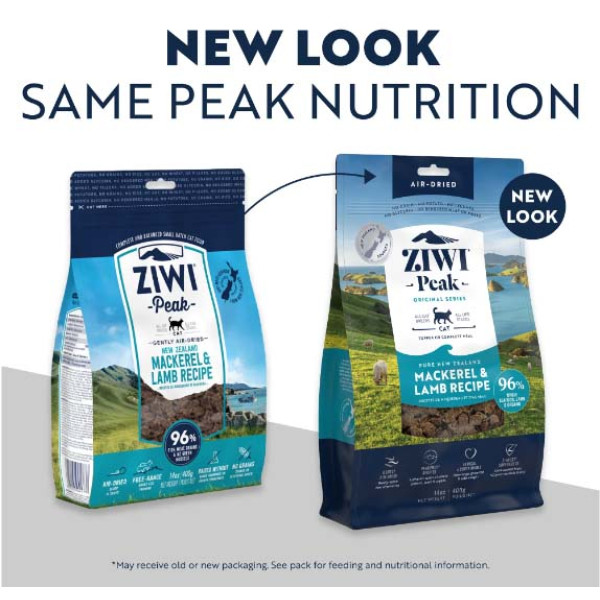 Ziwi Peak Original Air-Dried Mackerel & Lamb Recipe for Cats無穀物脫水羊肉+鮪魚貓糧 400g ( 14oz)