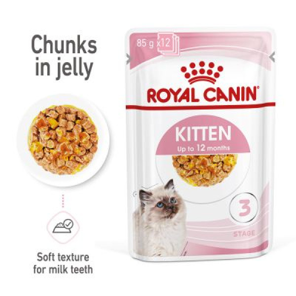 Royal Canin Kitten Instinctive Wet cat food in Jelly 12個月或以下幼貓(啫喱 ) 85g X12