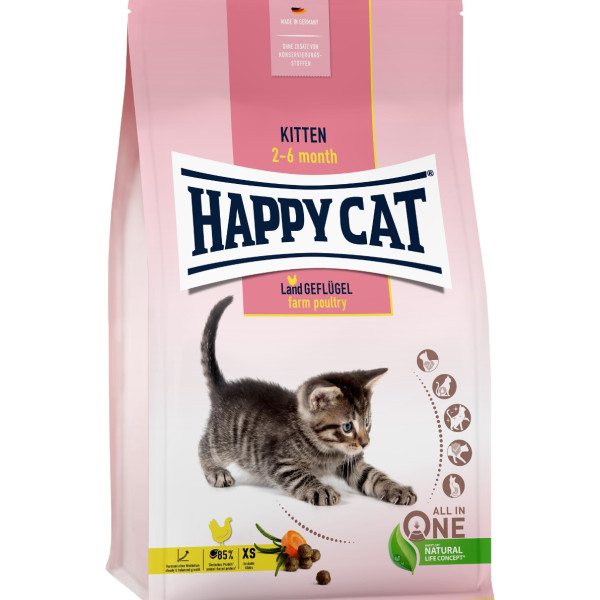 Happy Cat Kitten Geflugel 初生貓雞肉配方 (五星期到六個月大) 4kg