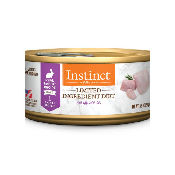 Instinct Limited Ingredient Diet Real Rabbit Recipe Canned For Cats 本能單一蛋白兔肉貓罐頭 5.5oz 