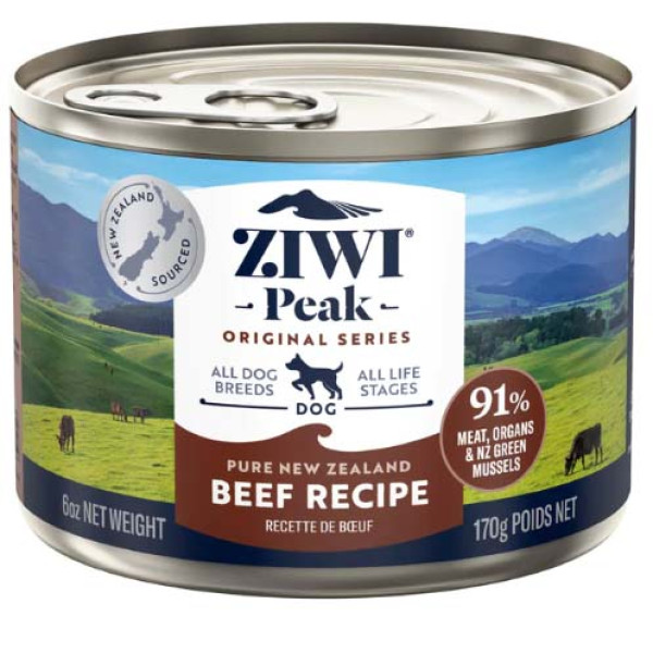 Ziwi Peak Original Wet Beef Recipe for Dogs 牛肉狗罐頭 170g X12