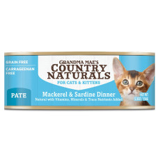 Grandma Mae's Country Naturals Grain Free Mackerel & Sardine Dinner for Cats & Kittens(pate) 無添卡無穀物鯖魚沙甸魚醬煮配方貓罐頭 5.5oz 